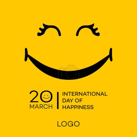 International Day of Happiness 20 March Vector Illustration Design