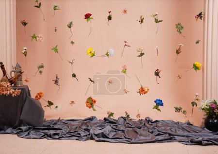 Téléchargez les photos : Fleurs artificielles Fond - 1 - en image libre de droit