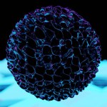3 d rendering of an abstract sphere in the dark color. futuristic technology.