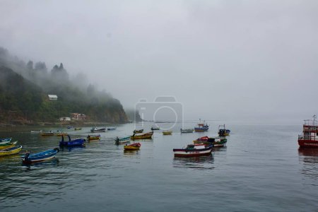 Foto de Fotografía de una vida de pescadores en caleta Tumbes, Concepcin, Chile - Imagen libre de derechos