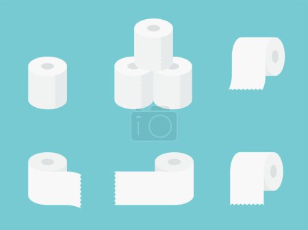 Toilet paper icon set (variations)