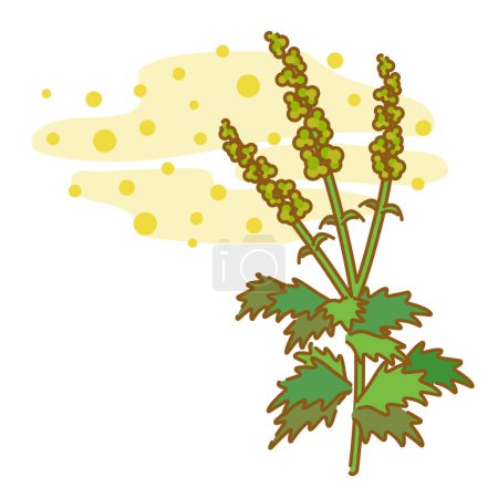 Image of pollen scattered from ragweed, which causes hay fever