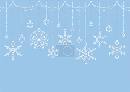 Téléchargez les photos : Saisonnière material : Ornaments made from simple snowflakes - en image libre de droit