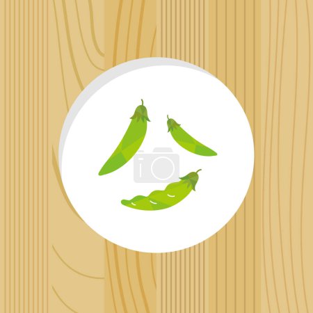 vegetable - Split Pee & Garden peas - wood frame