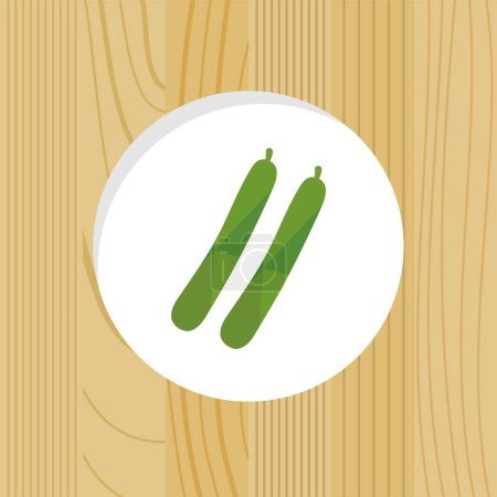 Téléchargez les photos : Légumes - concombre & cadre en bois - en image libre de droit