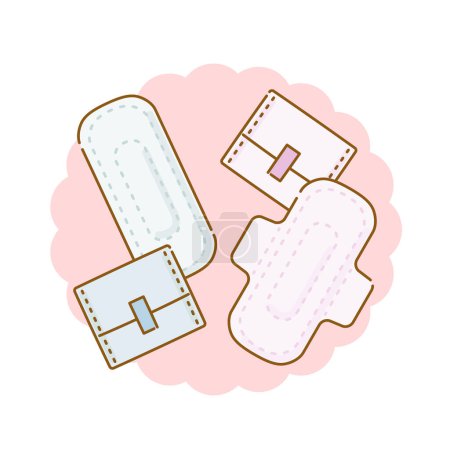 Women's health: image illustration of sanitary napkins