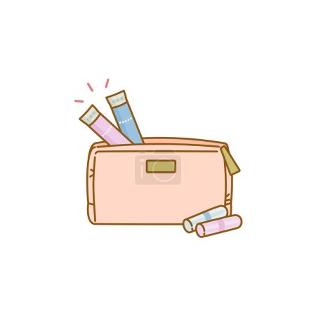 Illustration for Women's health: Image illustration of sanitary product tampons in a pouch - Royalty Free Image
