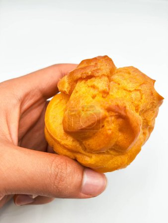 Photo for Flavorful Soes, Kue Sus, Authentic Asian Pastry Treat Filled with Creamy Fla - Royalty Free Image