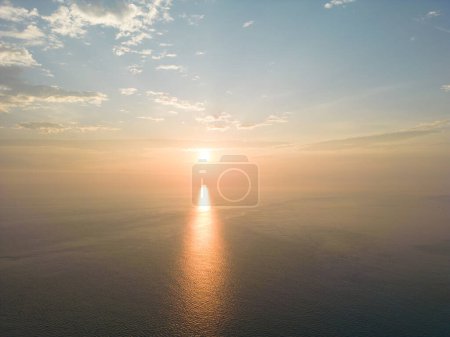 Photo for Golden Horizon, Capturing the Beauty of Sea at Sunset in Xiaoliuqiu, Taiwan - Royalty Free Image