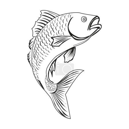 einzigartiges Fischvektordesign