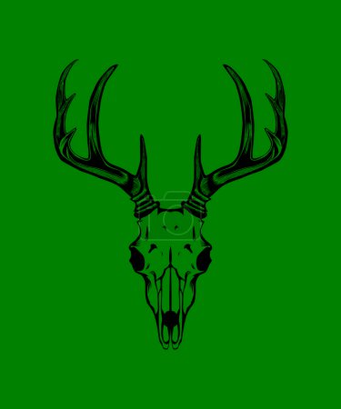 Illustration for Deer art unique hunting design - Royalty Free Image