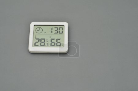 hygrometer on grey background