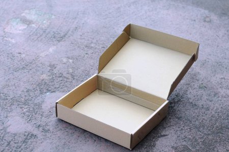 Photo for Cardboard box with a white background - Royalty Free Image