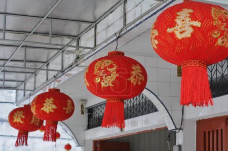 Photo for Chinese lanterns in the city - Royalty Free Image