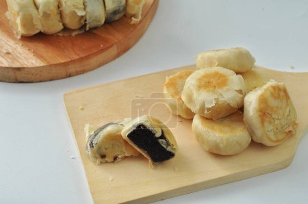 Photo for Bakpia (bean-filled moon cake-like pastry ) - Royalty Free Image