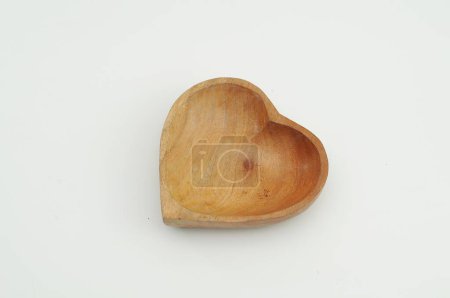 Photo for Heart shaped wooden plate - Royalty Free Image