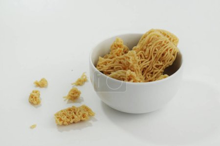 Photo for Instant dry noodles on white background - Royalty Free Image