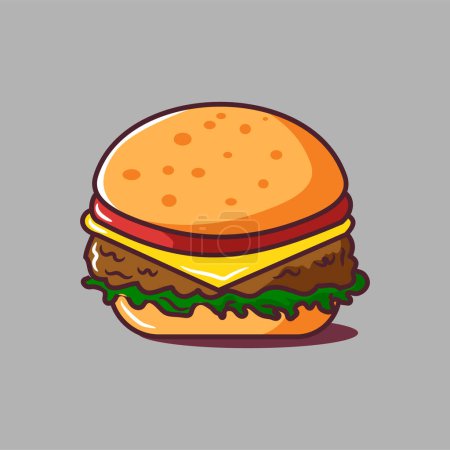 Illustration for Burger vector icon design - Royalty Free Image
