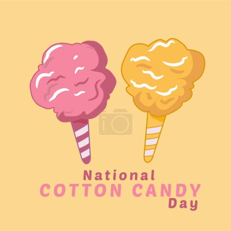 Illustration for National cotton candy day vector - Royalty Free Image