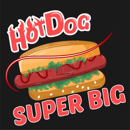 Illustration for Hot dog food logo design. vector illustration - Royalty Free Image