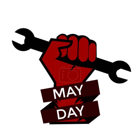 Illustration for May day vector illustration design template - Royalty Free Image