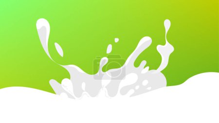 Illustration eines Spritzers Milch als Hintergrund