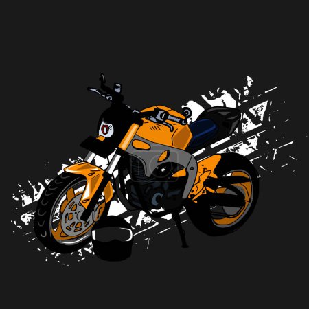 Illustration for Vector of supermoto for t-T-shirt - Royalty Free Image