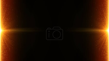 Abstract golden lights effects black background with gold particle effects glowing lights dots