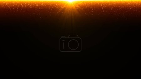 Abstract golden light background with gold particle effects glowing lights dots background