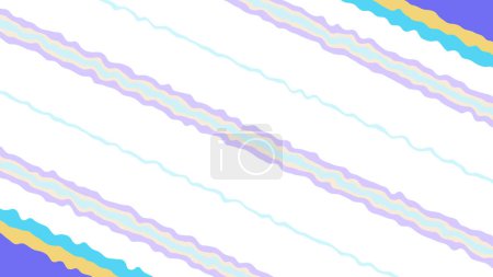 Abstrait lignes rayées fond avec cadre photo violet et jaune plein écran vagues design texture fond blanc