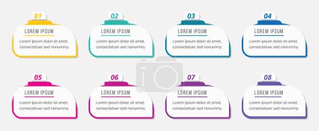 Illustration for Infographic elements 8 objects - Royalty Free Image
