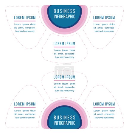 Business Infographic elements design 3 steps, objects, options or elements business information