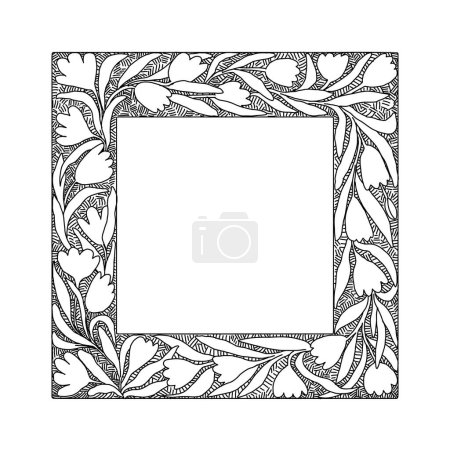 Photo for Botanical frame illustration, hand drawn, quotes - Royalty Free Image