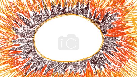 Illustration for Abstract color pen, free hand, colorful illustration - Royalty Free Image