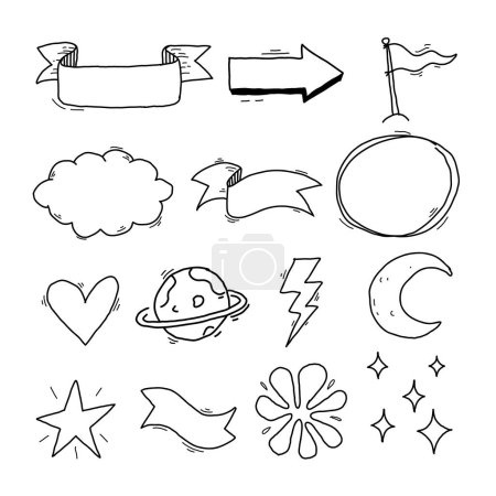 Ilustración de Elemento aleatorio, simple, dibujado a mano, clip art - Imagen libre de derechos