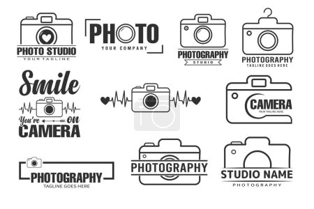 Kreative Fotografie Typografie Logo Design Bündel, Einzigartiges typografisches Logo Design, Stilvolle Fotografie Logo, Moderne Fotografie Typografie Logo, Kamera Vektor, Fotografie Typografie Logo, Fotografie Typografie Design, Digitaler Download