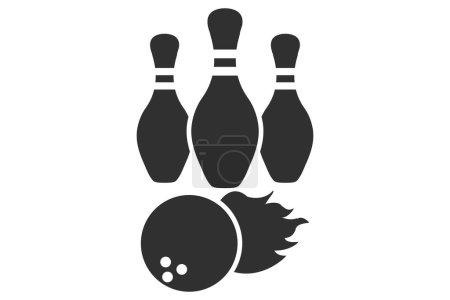 Bowling-Vektorillustration, Lebendiges Vektordesign für Bowling-Liebhaber, Stilvolle Bowling-Vektorgrafik, Moderne Vektorkunst für Bowling-Elemente, Kreative Bowling-Vektorelemente