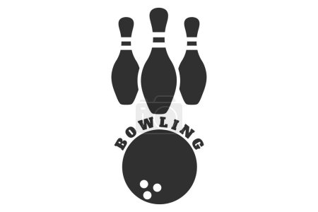 Bowling-Vektorillustration, Lebendiges Vektordesign für Bowling-Liebhaber, Stilvolle Bowling-Vektorgrafik, Moderne Vektorkunst für Bowling-Elemente, Kreative Bowling-Vektorelemente