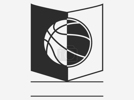 Photo for Basketball Monogram Design Element, Monogram Basketball Logo Vector, Sports Emblem with Basketball Monogram, Vintage Style Basketball Monogram, Classic Basketball Monogram Badge, Basketball Monogram - Royalty Free Image
