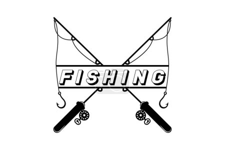 Photo for Fishing Typography Design, Fishing Logo Design, Hook Typography Design, Fishing Typography Art, Typography Design for Anglers, Fishing Theme Edition, Fishing Typography Artwork, Fishing Rod, Fishing Hook Typography, Typography Design - Royalty Free Image