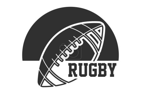 Dynamische Rugby-Vektorillustration, Kühne Rugby-Ball-Vektorgrafik, Rugby-Match-Vektorgrafik, Rugby-Spiel-Vektorillustration, Rugby-Vektor-Clipart