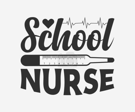 Photo for School Nurse Typography Design - Royalty Free Image
