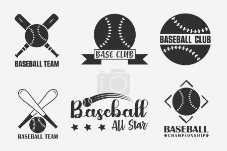 Téléchargez les illustrations : Forfait de conception de logo de baseball dynamique, Logos d'équipe de baseball créatifs, Concepts de logo de baseball audacieux, Modèles de logo de baseball professionnel, Conception d'emblème de baseball personnalisable, Collection de logo de baseball moderne - en licence libre de droit