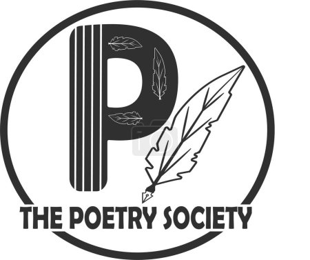 Photo for Elegant Poetry Monogram Logo, Vintage Monogram for Poetic Identity, Poetry Emblem Design, Author Logo, Classic Emblem for Poetic Branding, Poetry Inspired Monogram Logo, Monogram Logo with Literary - Royalty Free Image