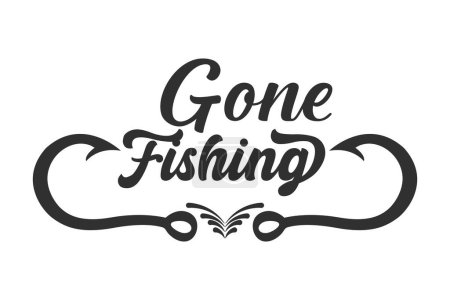 Photo for Fishing Typography Design, Fishing Logo Design, Hook Typography Design, Fishing Typography Art, Typography Design for Anglers, Fishing Theme Edition, Fishing Typography Artwork - Royalty Free Image