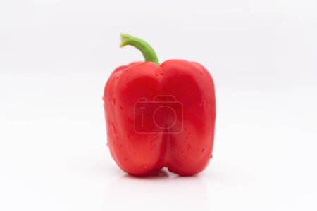 Photo for Red bell pepper on white background - Royalty Free Image