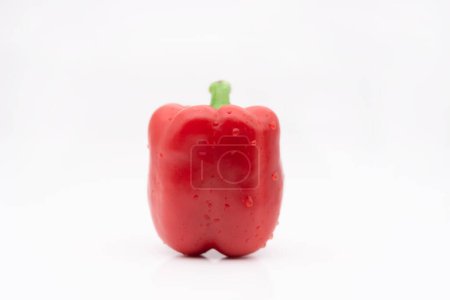 Photo for Red bell pepper on white background - Royalty Free Image