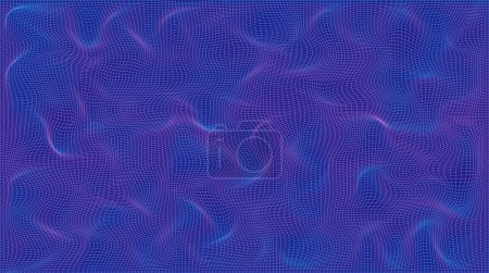 Illustration for Abstractly distorted blue mesh background - Royalty Free Image