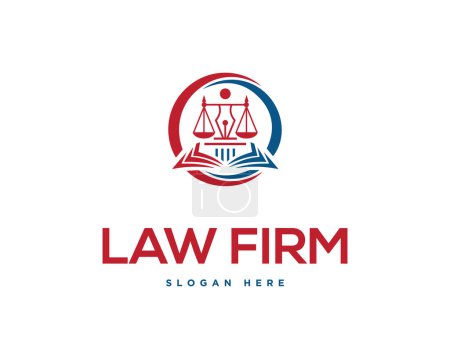 Education law book attorney logo design inspiration vector template.