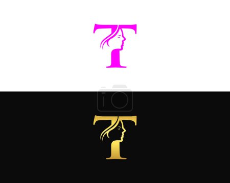 Abstract Letter T Beauty Logo Vector Design Template.